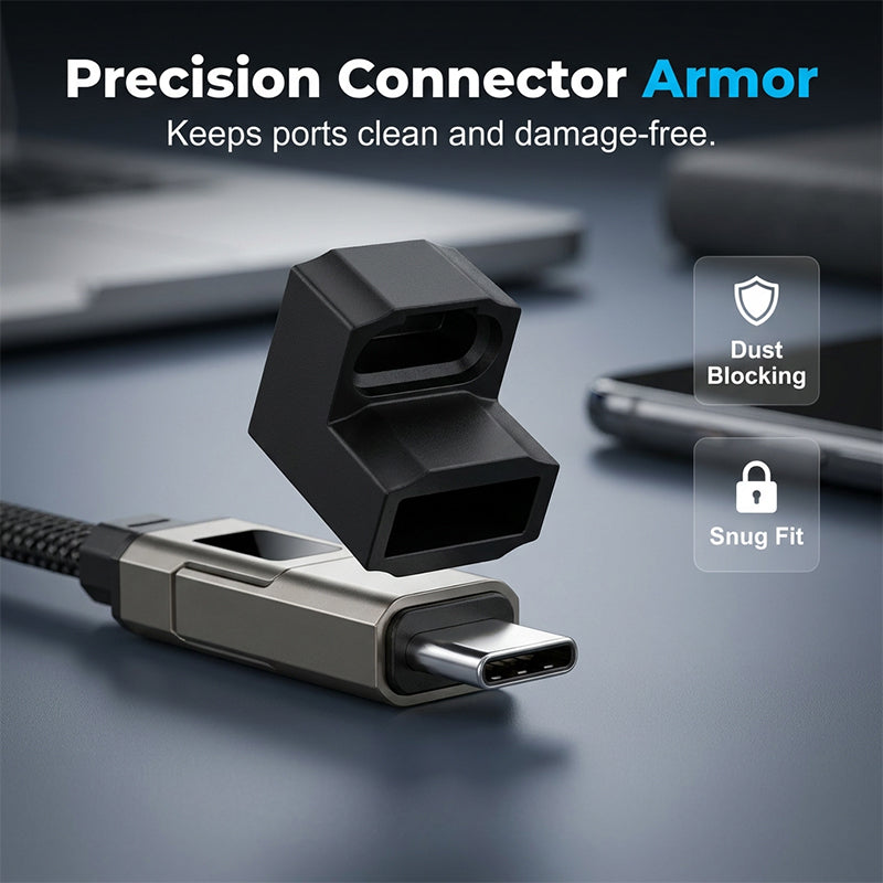 🔥HOT SALE 50% OFF🔥🔌 4-in-1 charging cable with digital display & key ring – fast charging, kink-resistant & compact