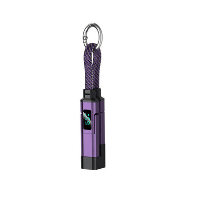 🔥HOT SALE 50% OFF🔥🔌 4-in-1 charging cable with digital display & key ring – fast charging, kink-resistant & compact