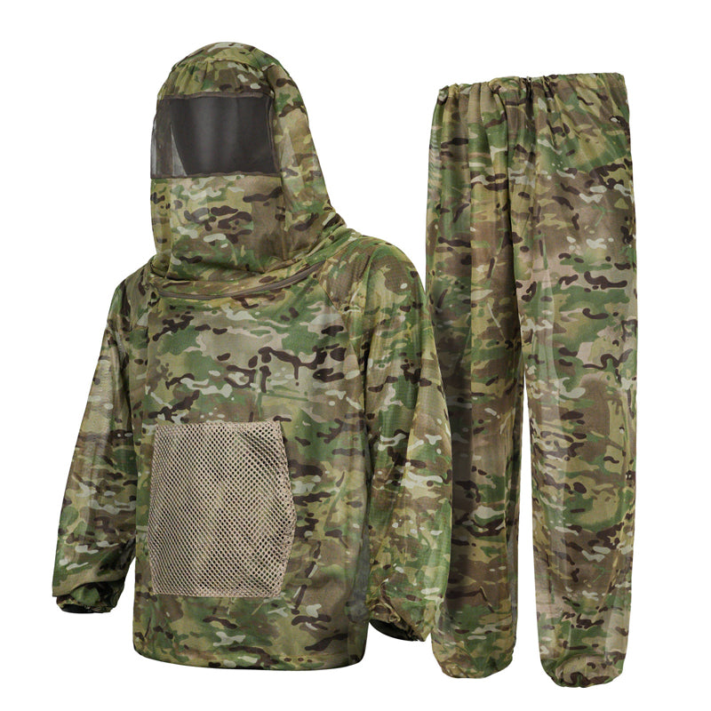 🦟 LIMITED-TIME 50% OFF! ✨ Lightweight Full-Coverage Mosquito Suit with Hood & Face Panel – Breathable, Camo, Bug-Proof 🪵