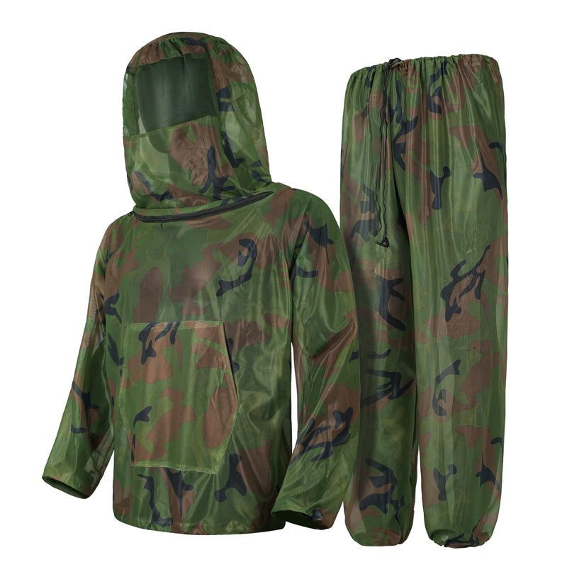 🦟 LIMITED-TIME 50% OFF! ✨ Lightweight Full-Coverage Mosquito Suit with Hood & Face Panel – Breathable, Camo, Bug-Proof 🪵