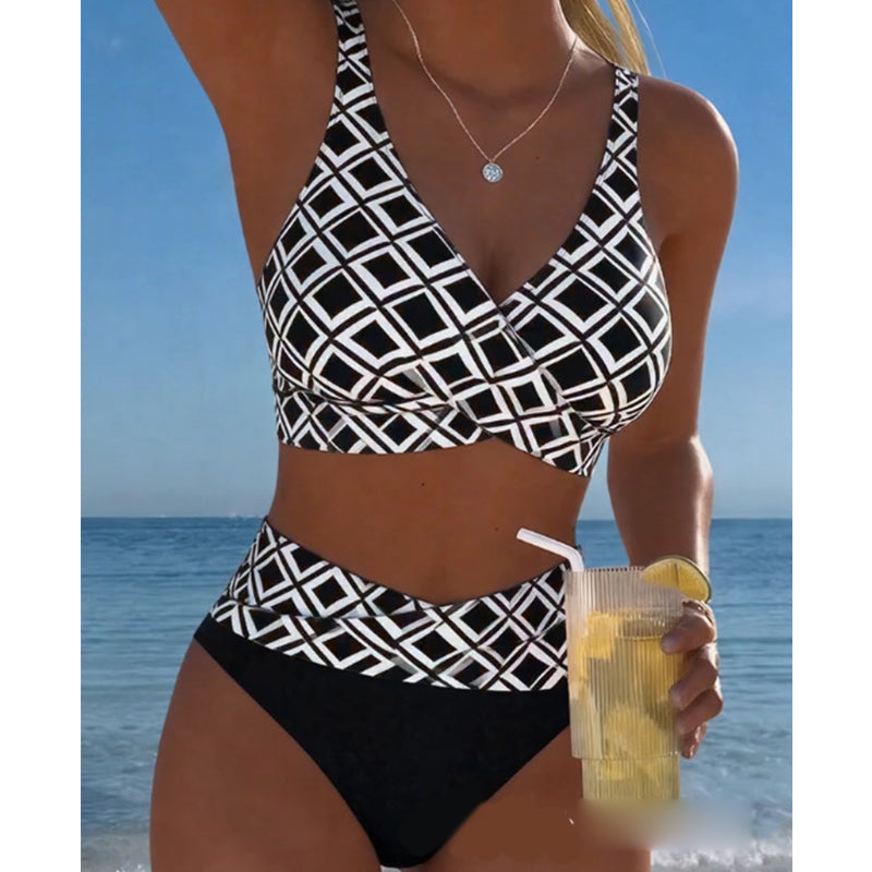 🏖️Summer Hot Sale– 60% OFF!!🔥Women's High Waist Two-Piece Bikini Set 👙🌊